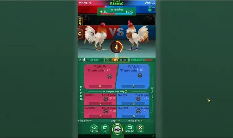 Giao diện chơi Đá Gà Sabong Tại SM66