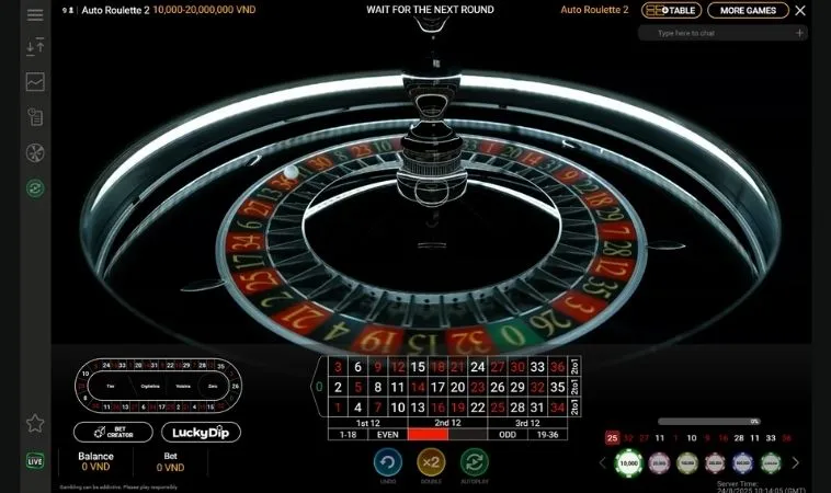 Giao diện đặt cược Roulette Nhà Cái SM66
