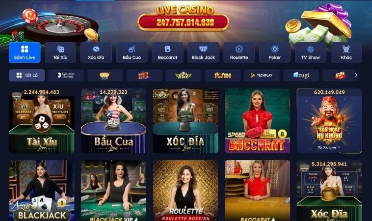 Sảnh Casino Online SM66 sở hữu dàn dealer xinh đẹp, nóng bỏng