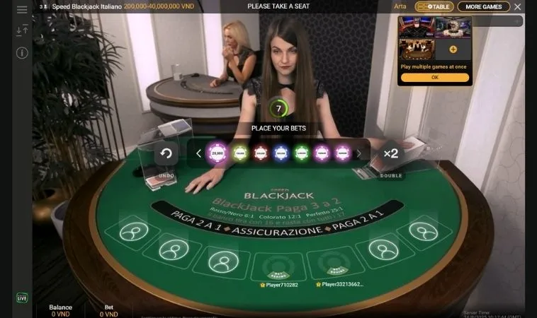 Bàn chơi Blackjack SM66